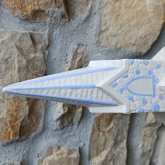 Ceramic Church White Blue Holiday Decor Light Cord Vintage Christmas Decoration - Picture 5 of 12